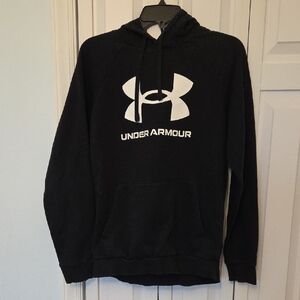 Under Armour Black Hoodie with White Emblem